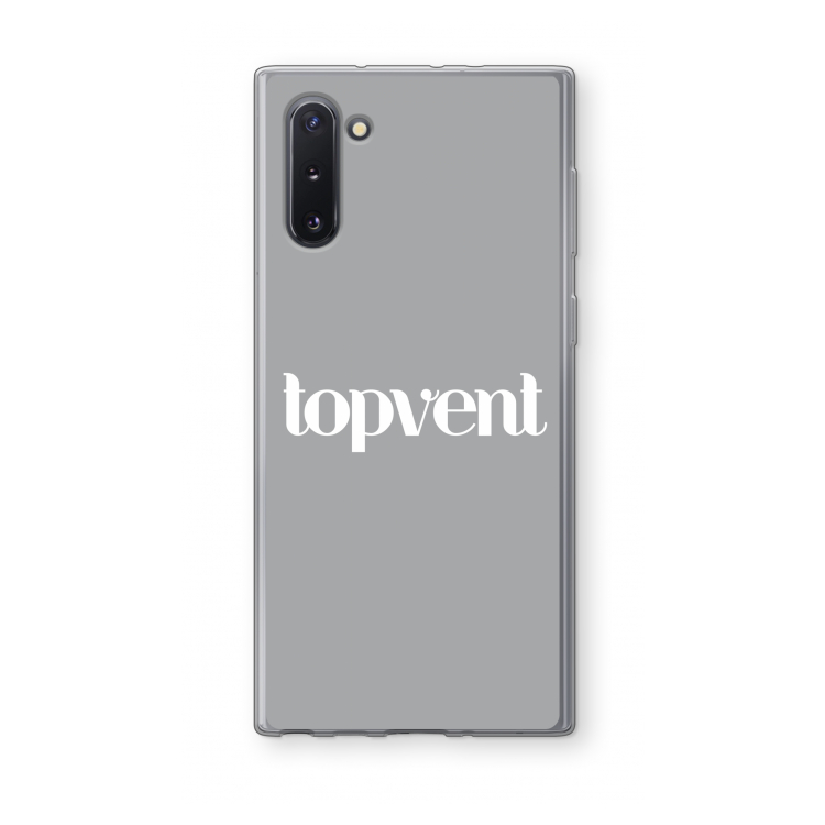Topvent Grijs Wit: Samsung Galaxy Note 10 Transparant Hoesje