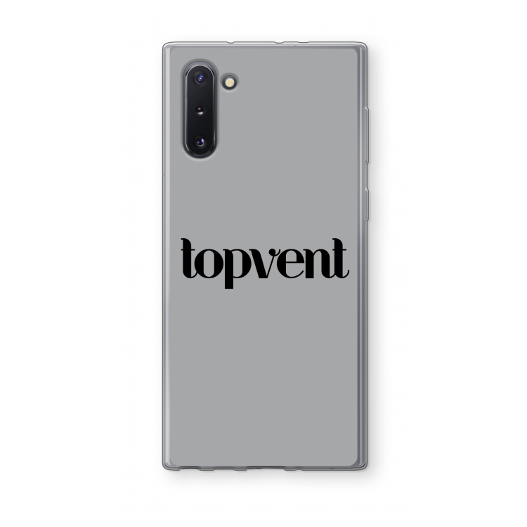 Topvent Grijs Zwart: Samsung Galaxy Note 10 Transparant Hoesje