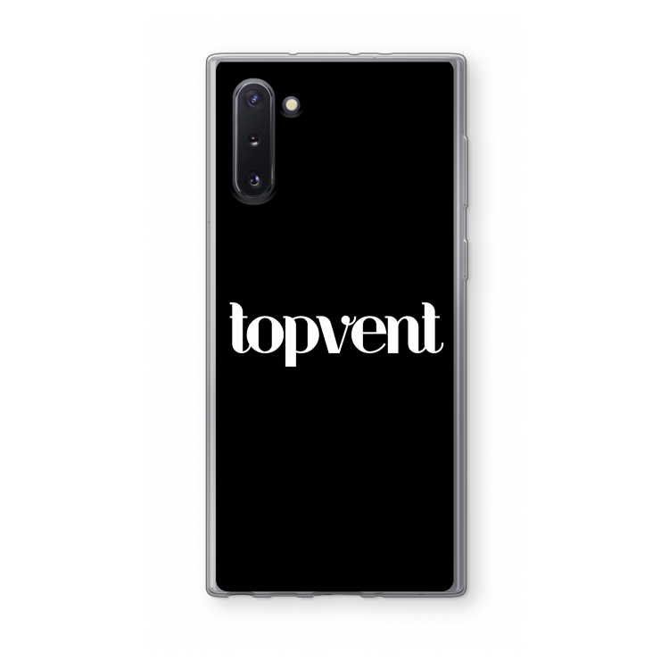 Topvent Zwart: Samsung Galaxy Note 10 Transparant Hoesje