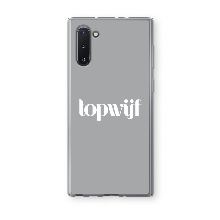 Topwijf Grijs Wit: Samsung Galaxy Note 10 Transparant Hoesje