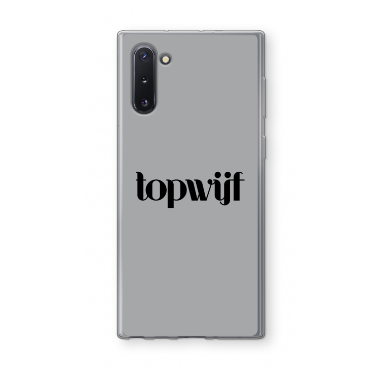 Topwijf Grijs Zwart: Samsung Galaxy Note 10 Transparant Hoesje