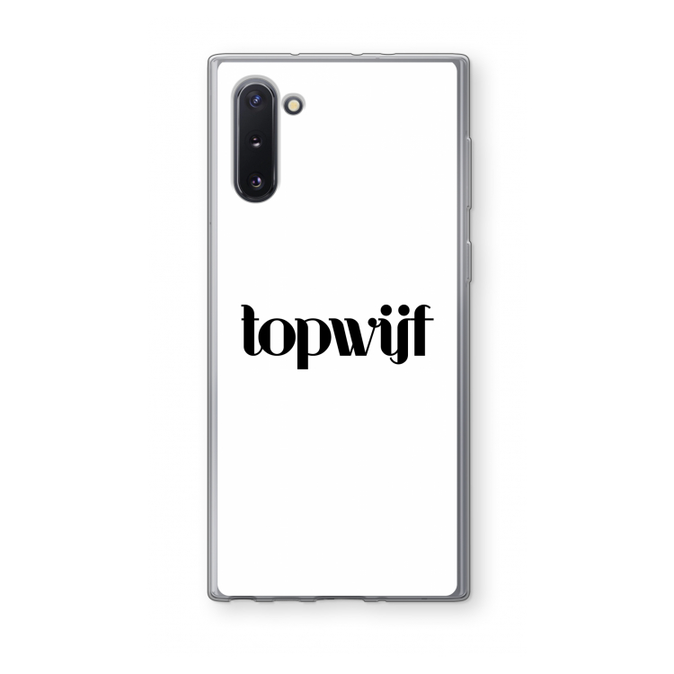 Topwijf Wit: Samsung Galaxy Note 10 Transparant Hoesje