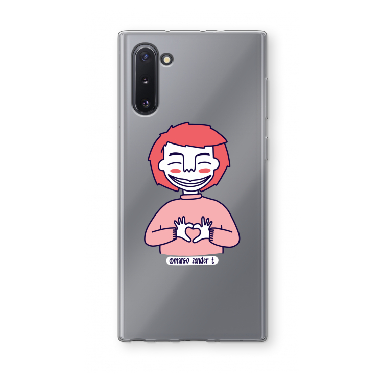 Hartje: Samsung Galaxy Note 10 Transparant Hoesje