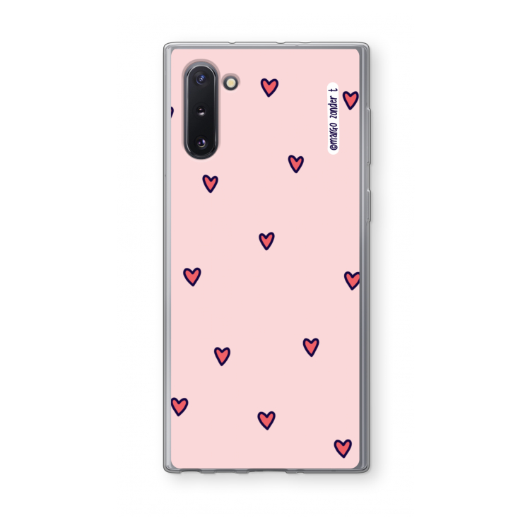 Hartjes: Samsung Galaxy Note 10 Transparant Hoesje