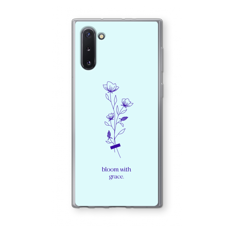 Bloom with grace: Samsung Galaxy Note 10 Transparant Hoesje