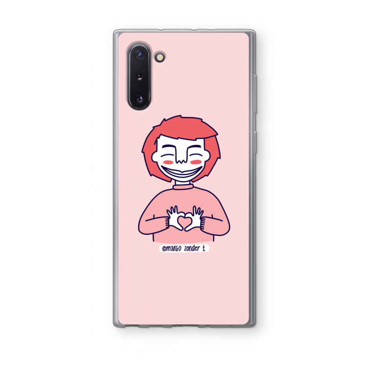 Hartje: Samsung Galaxy Note 10 Transparant Hoesje