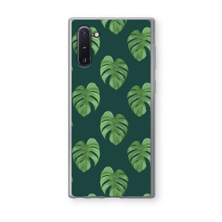 Monstera leaves: Samsung Galaxy Note 10 Transparant Hoesje