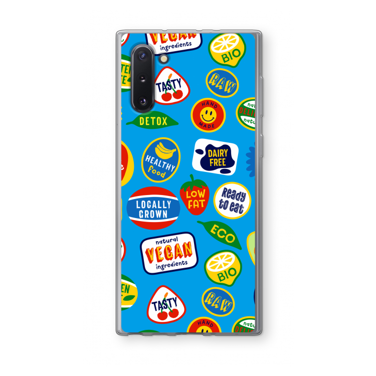 Fruitsticker: Samsung Galaxy Note 10 Transparant Hoesje