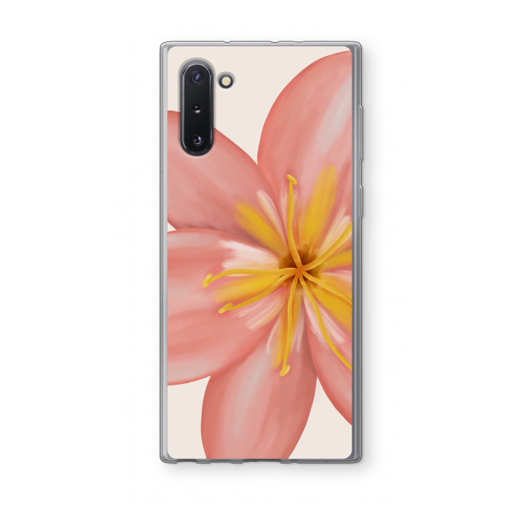 Pink Ellila Flower: Samsung Galaxy Note 10 Transparant Hoesje