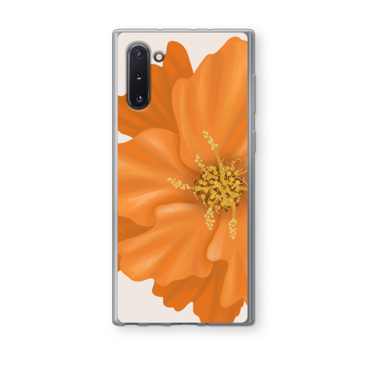 Orange Ellila flower: Samsung Galaxy Note 10 Transparant Hoesje