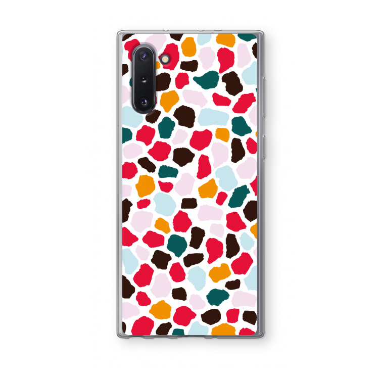 Colored Giraffe: Samsung Galaxy Note 10 Transparant Hoesje