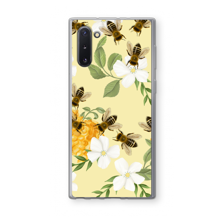 No flowers without bees: Samsung Galaxy Note 10 Transparant Hoesje