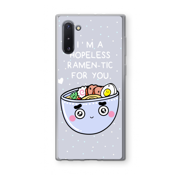 I'm A Hopeless Ramen-Tic For You: Samsung Galaxy Note 10 Transparant Hoesje