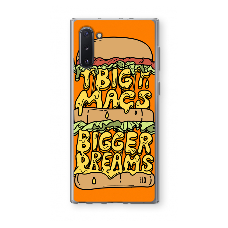 Big Macs Bigger Dreams: Samsung Galaxy Note 10 Transparant Hoesje