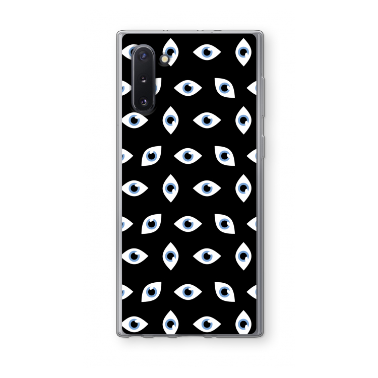 Eyes pattern: Samsung Galaxy Note 10 Transparant Hoesje