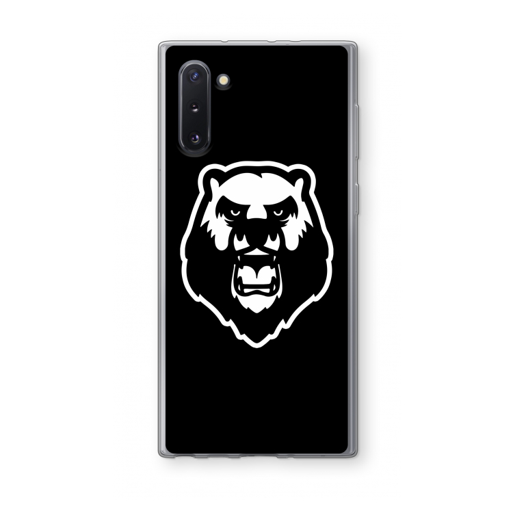 Angry Bear (black): Samsung Galaxy Note 10 Transparant Hoesje