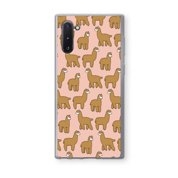 Alpacas: Samsung Galaxy Note 10 Transparant Hoesje