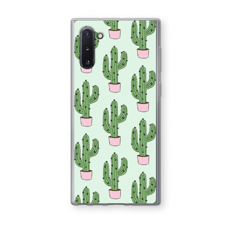 Cactus Lover: Samsung Galaxy Note 10 Transparant Hoesje