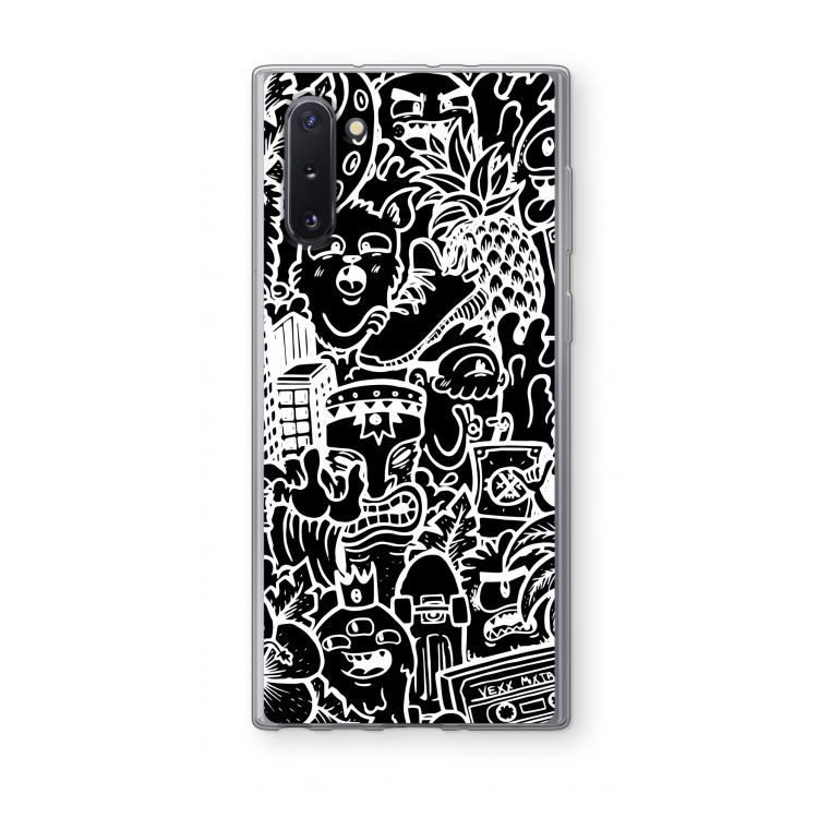 Vexx Black Mixtape: Samsung Galaxy Note 10 Transparant Hoesje