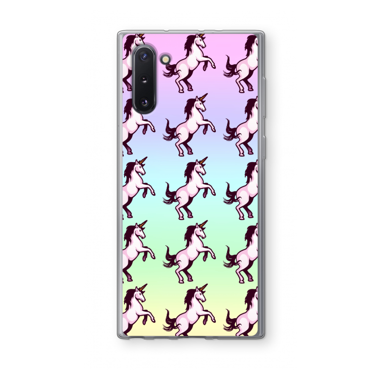 Musketon Unicorn: Samsung Galaxy Note 10 Transparant Hoesje
