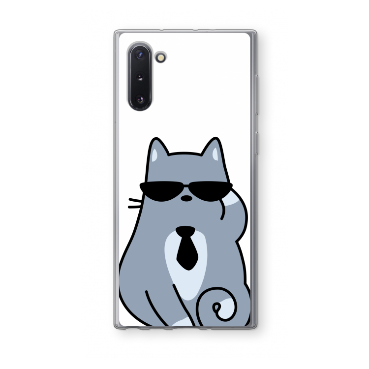 Cool cat: Samsung Galaxy Note 10 Transparant Hoesje