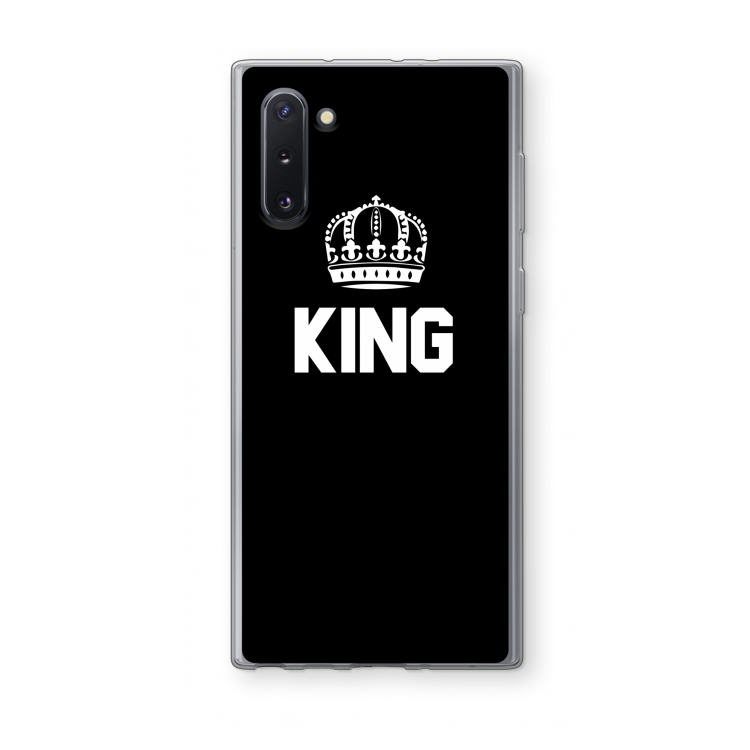 King zwart: Samsung Galaxy Note 10 Transparant Hoesje