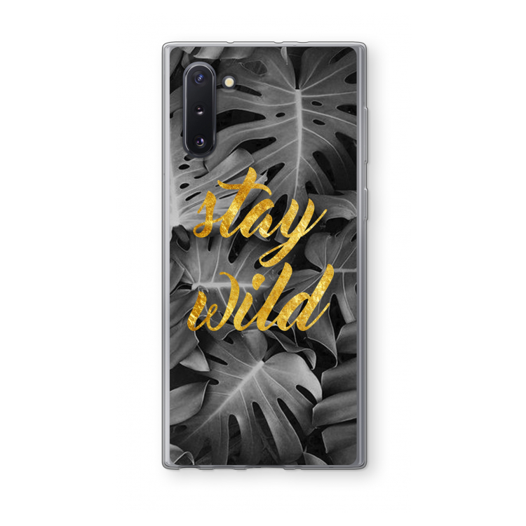 Stay wild: Samsung Galaxy Note 10 Transparant Hoesje