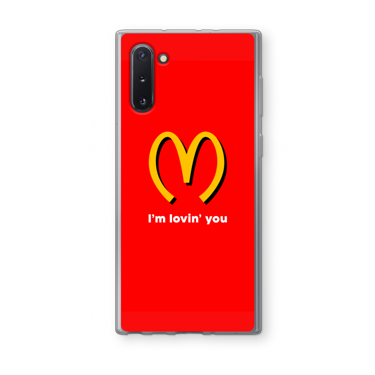 I'm lovin' you: Samsung Galaxy Note 10 Transparant Hoesje