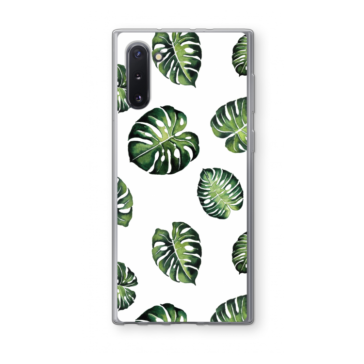 Tropische bladeren: Samsung Galaxy Note 10 Transparant Hoesje