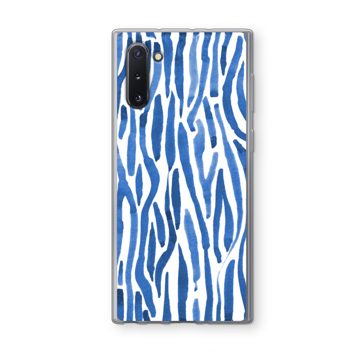 Blauwe nerven: Samsung Galaxy Note 10 Transparant Hoesje