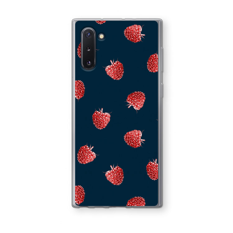 Framboosjes: Samsung Galaxy Note 10 Transparant Hoesje