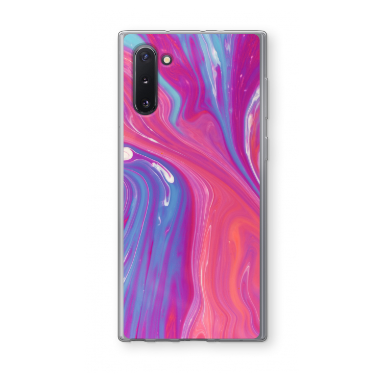 Paarse stroom: Samsung Galaxy Note 10 Transparant Hoesje