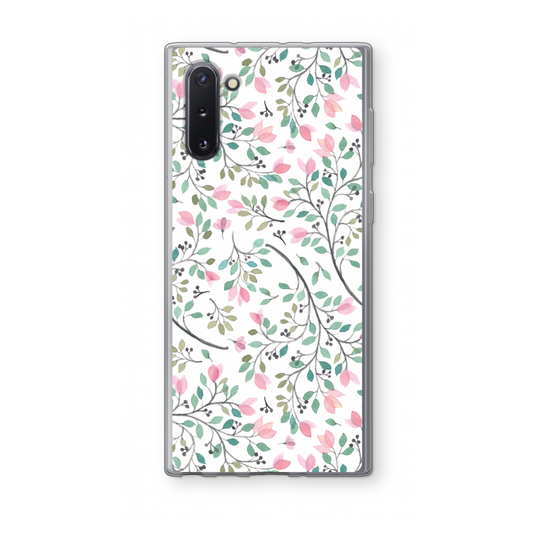 Sierlijke bloemen: Samsung Galaxy Note 10 Transparant Hoesje