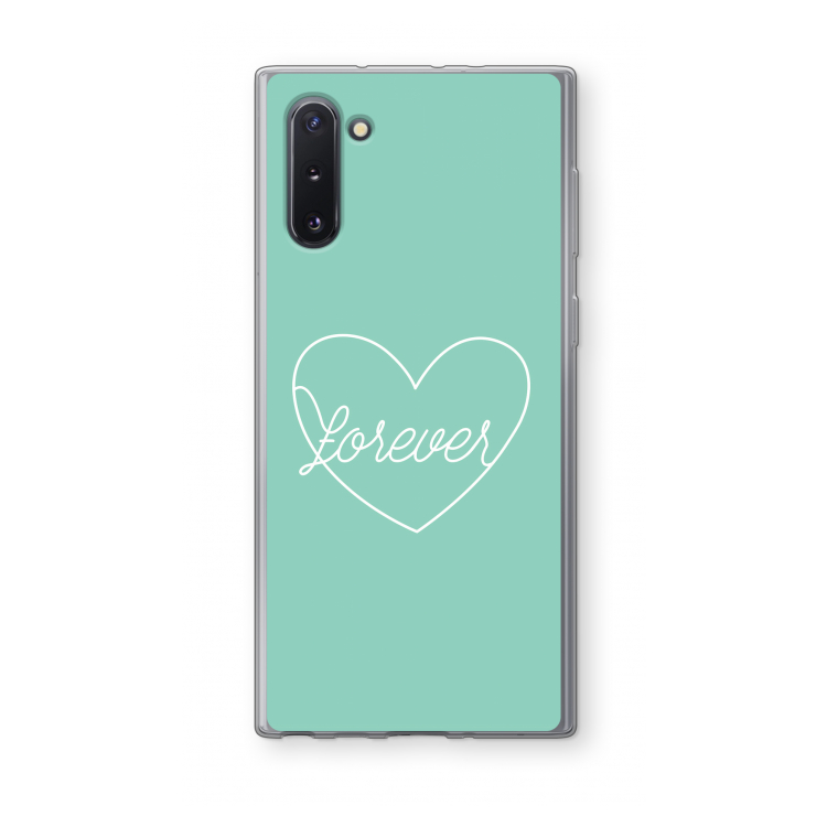 Forever heart pastel: Samsung Galaxy Note 10 Transparant Hoesje