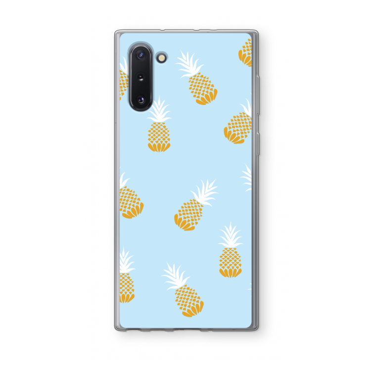 Ananasjes: Samsung Galaxy Note 10 Transparant Hoesje