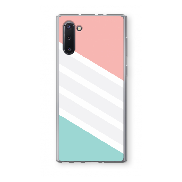 Strepen pastel: Samsung Galaxy Note 10 Transparant Hoesje
