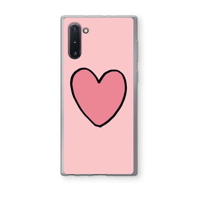 Hartje: Samsung Galaxy Note 10 Transparant Hoesje
