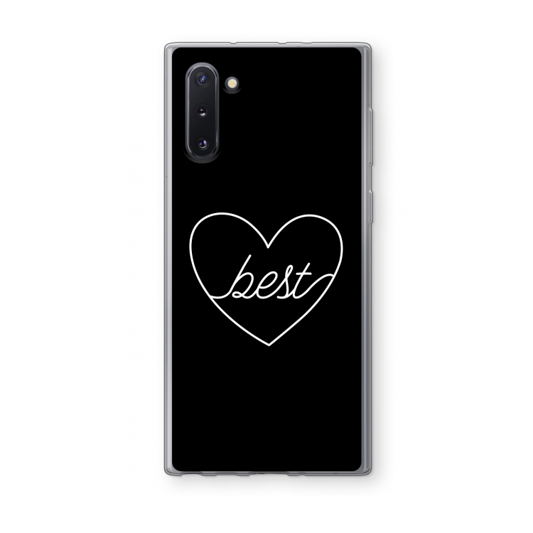 Best heart black: Samsung Galaxy Note 10 Transparant Hoesje