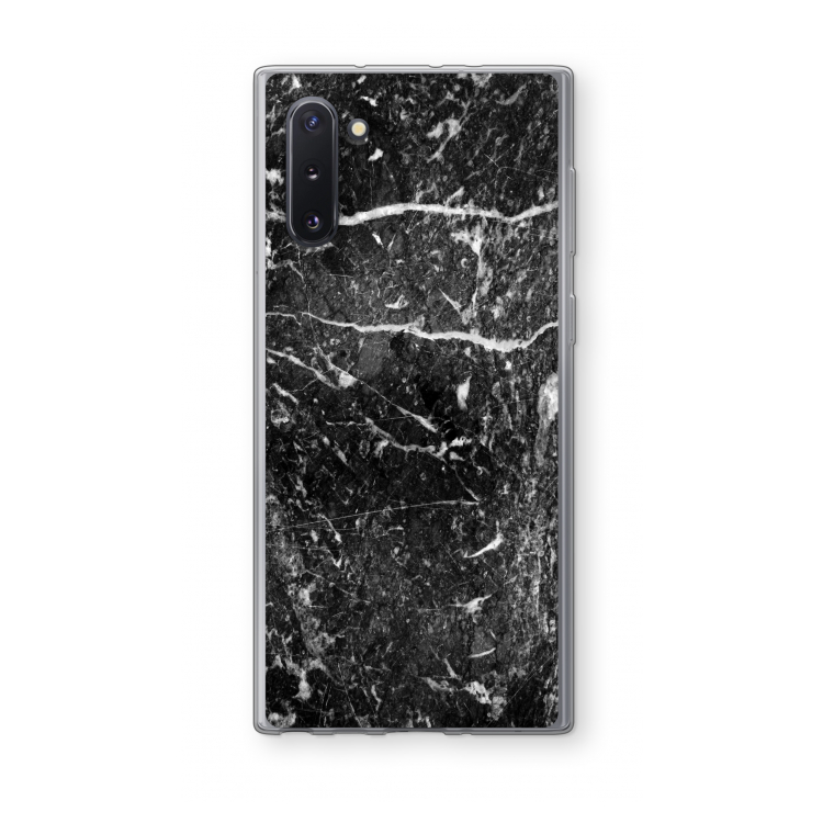 Zwart marmer: Samsung Galaxy Note 10 Transparant Hoesje