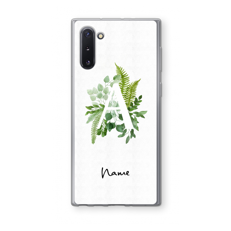 Green Brush: Samsung Galaxy Note 10 Transparant Hoesje