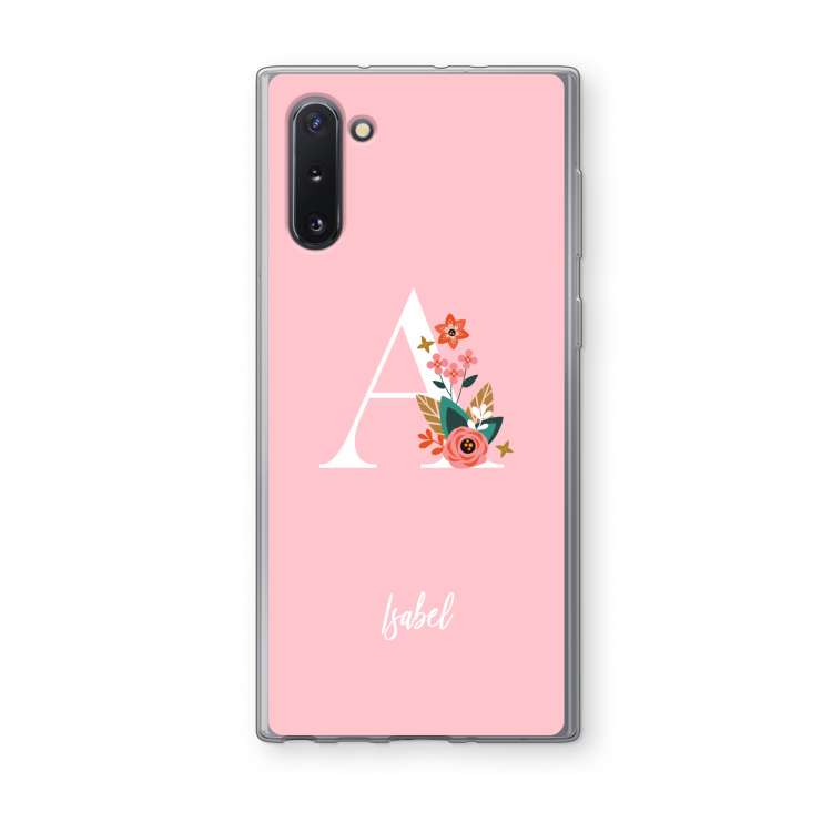 Pink Bouquet: Samsung Galaxy Note 10 Transparant Hoesje