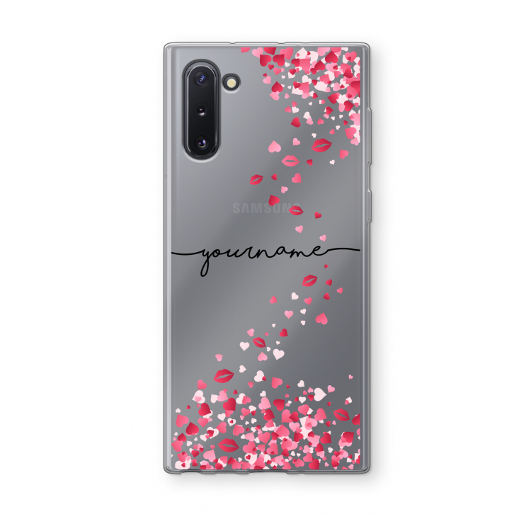 Hartjes en kusjes: Samsung Galaxy Note 10 Transparant Hoesje