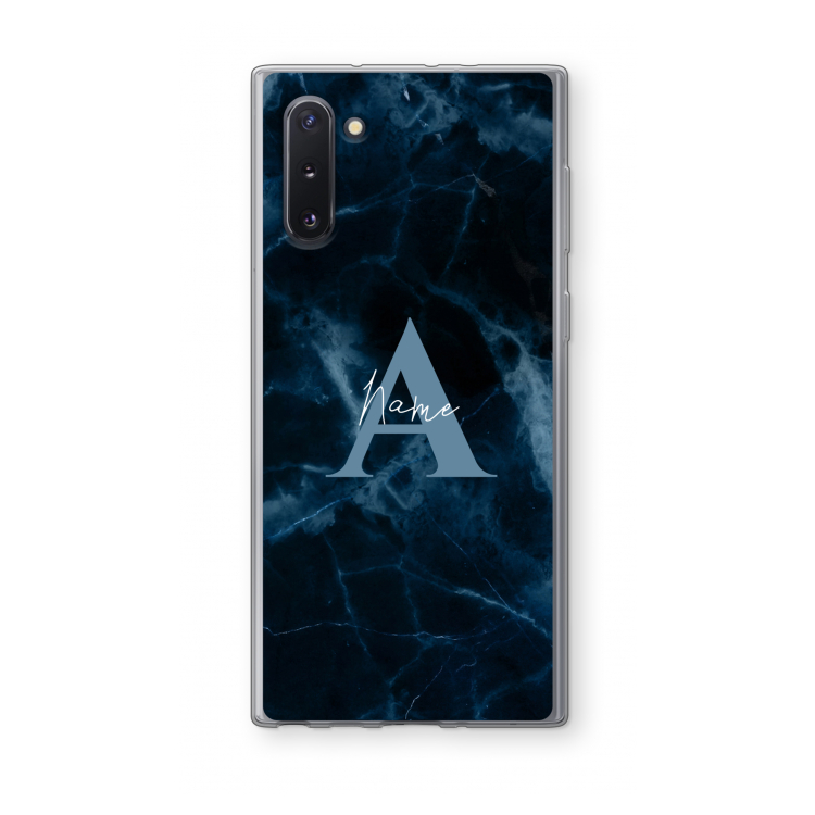 Midnight Marble: Samsung Galaxy Note 10 Transparant Hoesje