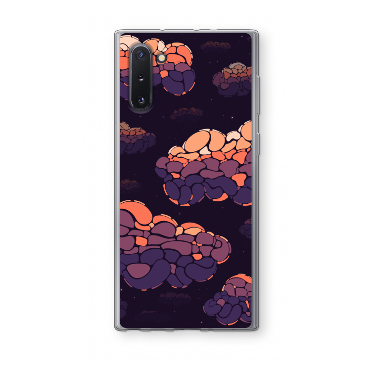 Patroon Wolken: Samsung Galaxy Note 10 Transparant Hoesje
