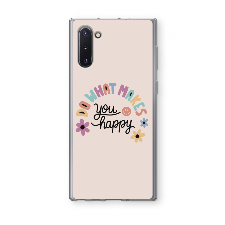 Happy days: Samsung Galaxy Note 10 Transparant Hoesje