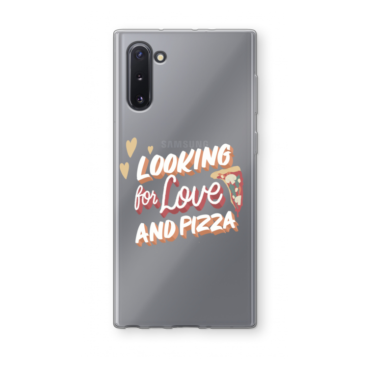 Pizza is the answer: Samsung Galaxy Note 10 Transparant Hoesje