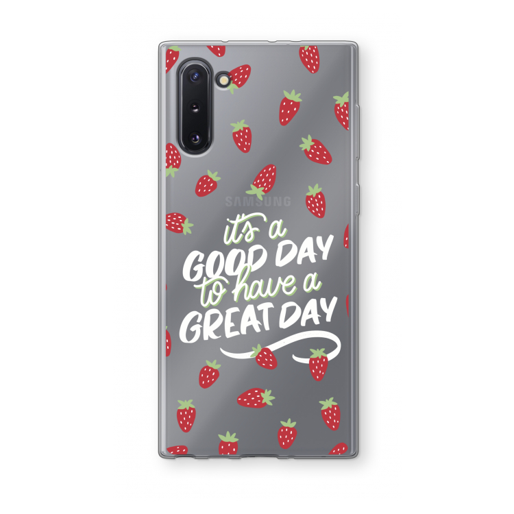 Don't forget to have a great day: Samsung Galaxy Note 10 Transparant Hoesje