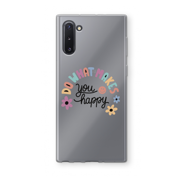 Happy days: Samsung Galaxy Note 10 Transparant Hoesje