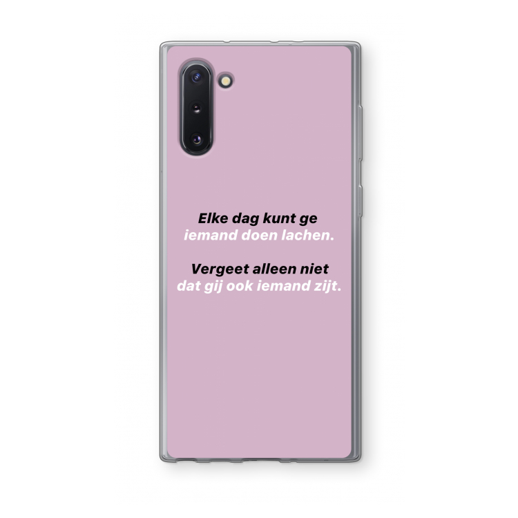 gij zijt ook iemand: Samsung Galaxy Note 10 Transparant Hoesje