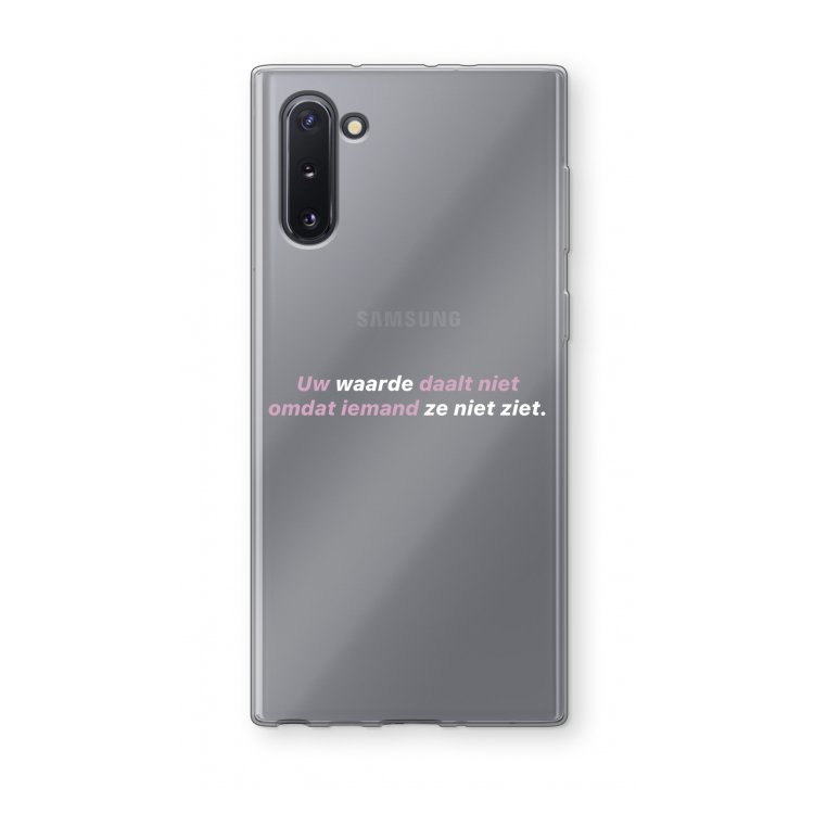 uw waarde daalt niet: Samsung Galaxy Note 10 Transparant Hoesje